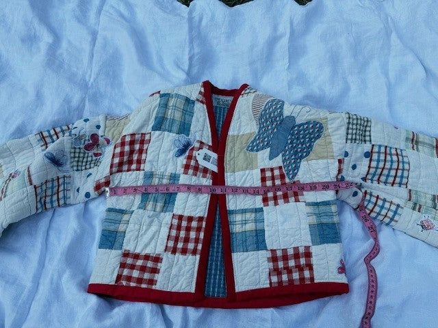1930's Antique Butterfly Quilted Jacket