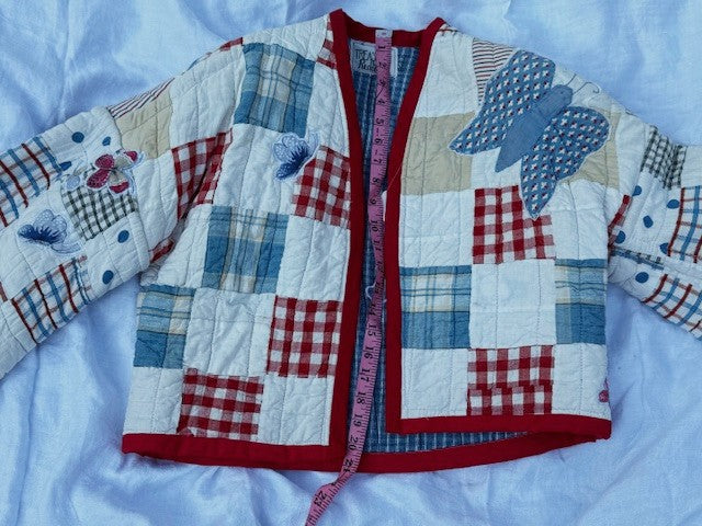 1930's Antique Butterfly Quilted Jacket