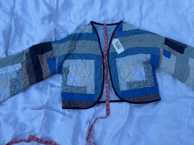 Blue 70's vintage quilt jacket
